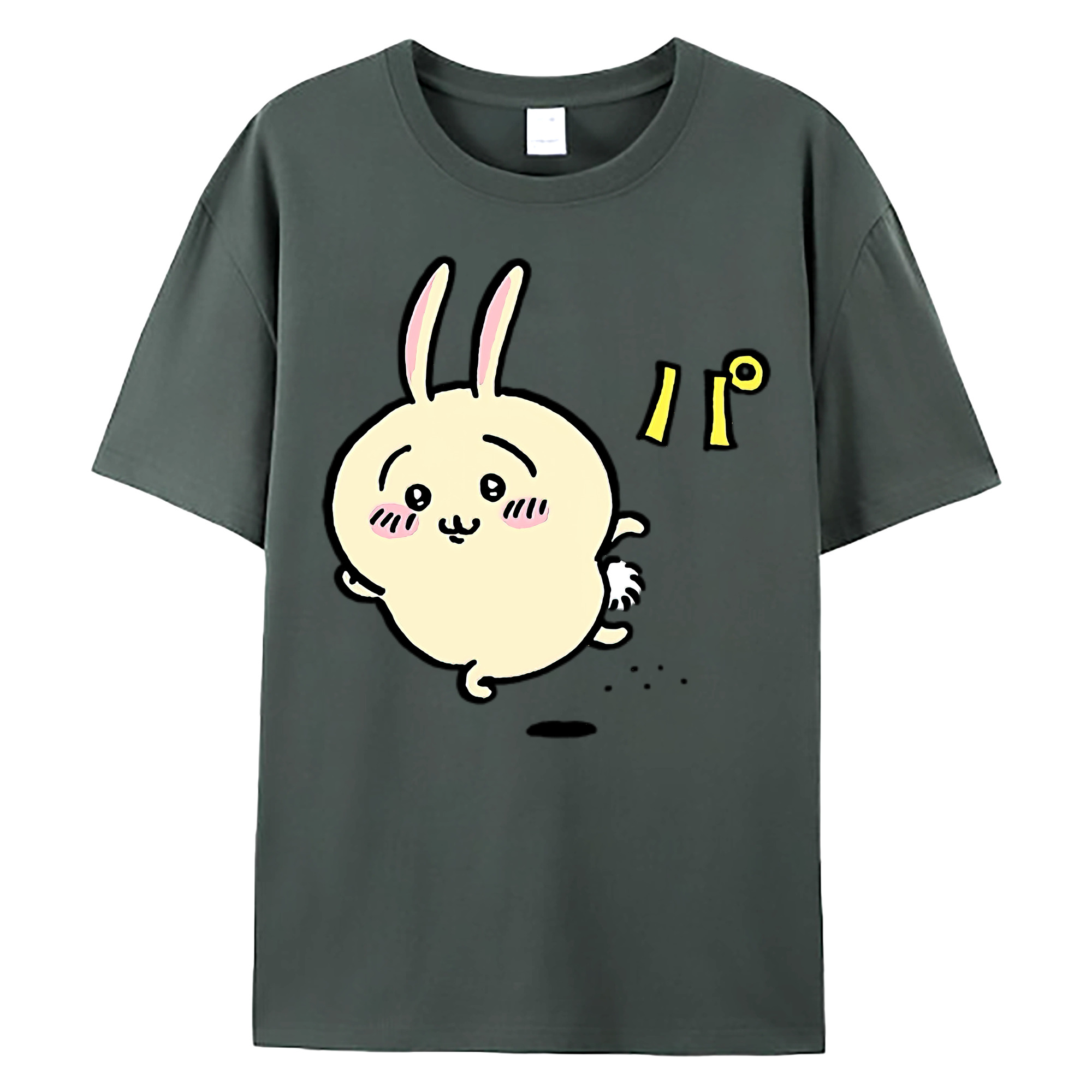 （画像用） ちいかわ うさぎ Chii-kawa usagi 綿100％ メンズ半袖Tシャツ｜肌触りやわらか＆通気性